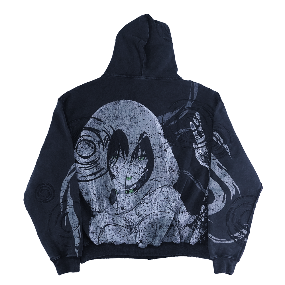Holy Sheet: BOO! Distressed Zip-Up Hoodie - Image 2