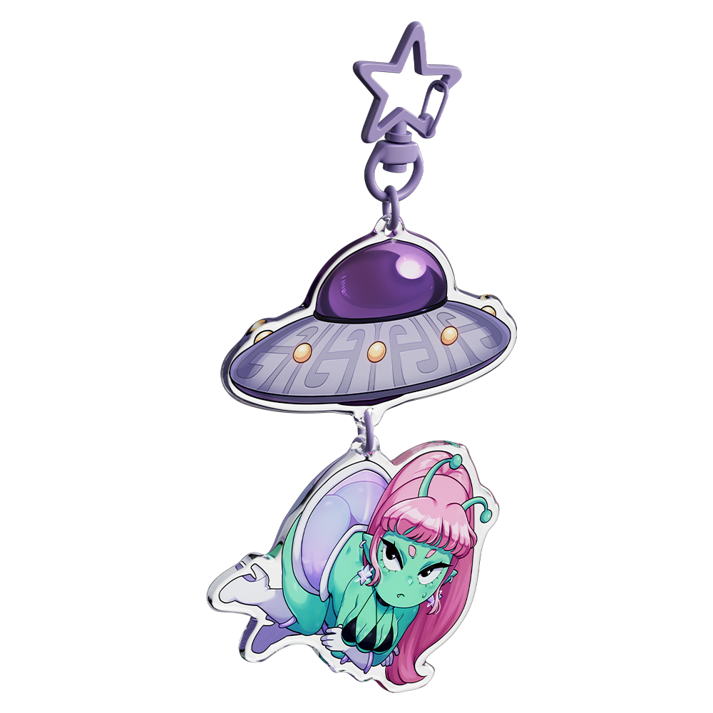 I Come In Peace Acrylic Keychain - Image 4